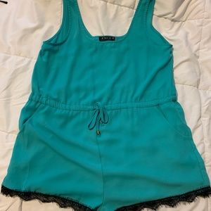 Romper with lace detail